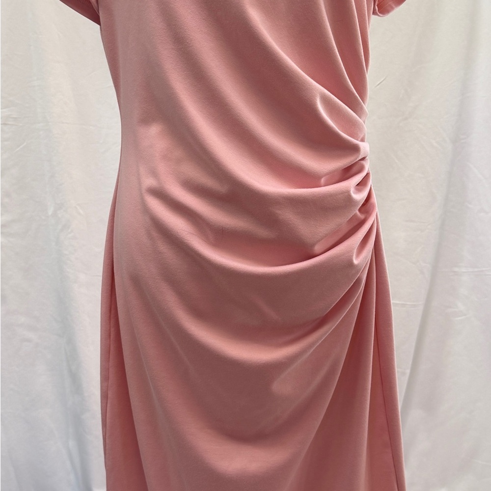 Elegant Pink Ruched Women’s Dress